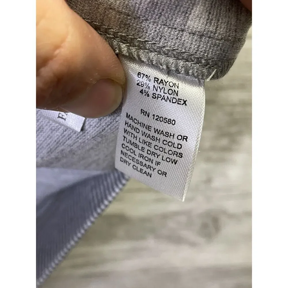 Amanda Chelsea Skirt XSP Womens‎ Small Petite Short Pencil Stretch Gray Striped
